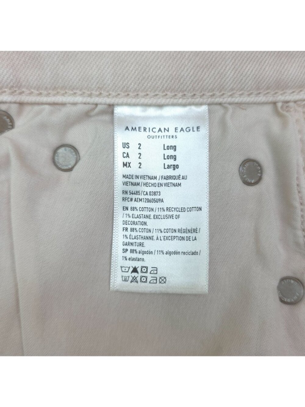 American Eagle Super High-Rise Straight Stretch Jeans Size 2 Long Womens Casual - Picture 7 of 10